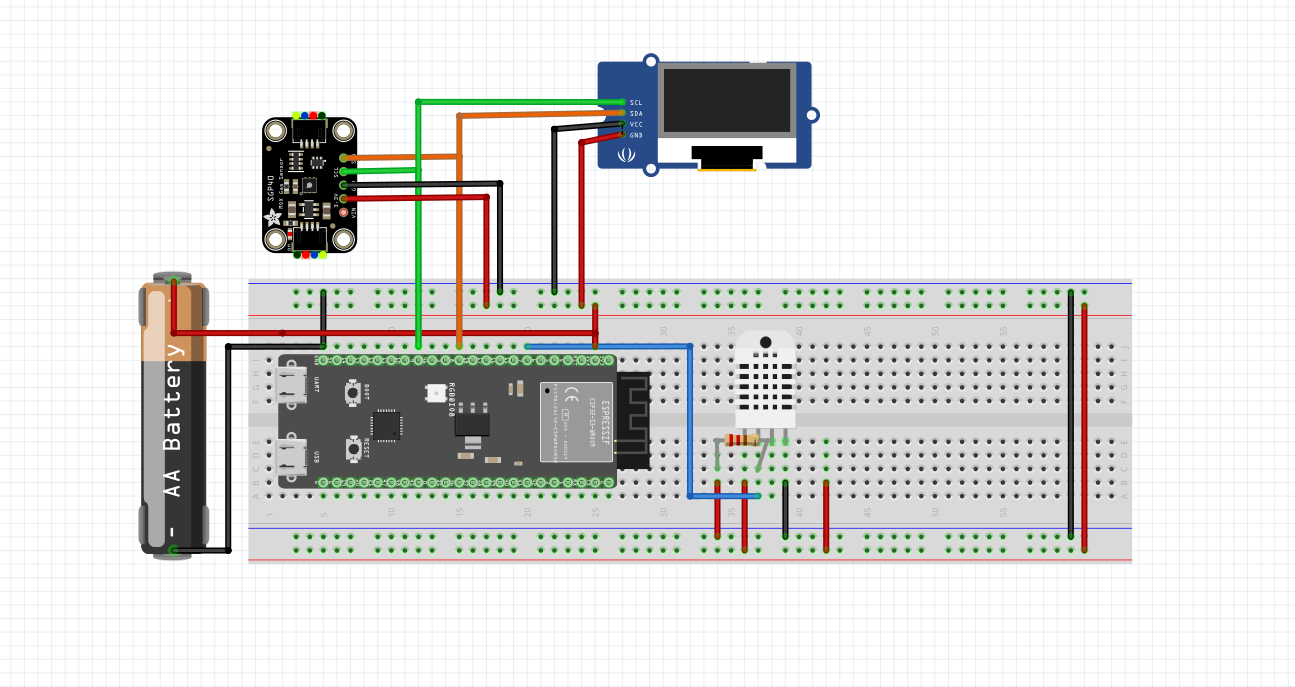 fritsing diagram of node